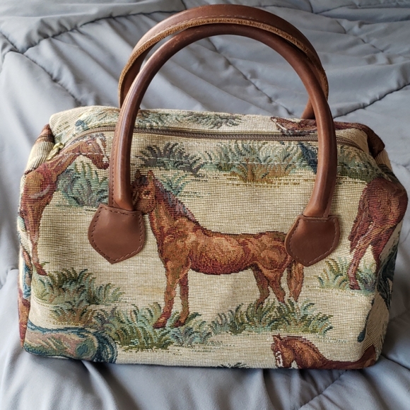 H Ravi Bags Vintage H Ravi Tapestry Horse Bag Satchel Poshmark